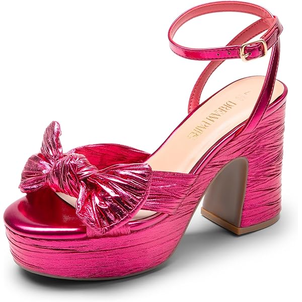 Amazon.com | SCHUTZ S-Meghan Mid Hot Pink Translucent Strap